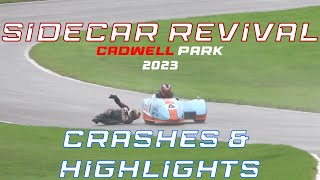 Sidecar Revival  Cadwell Park 46th August 2023  Crashes amp Highlights [upl. by Narut]