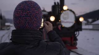 Historische Eisenbahn  Schmalspurbahn  Taurachbahn im Lungau Mauterndorf im Winter [upl. by Colby]