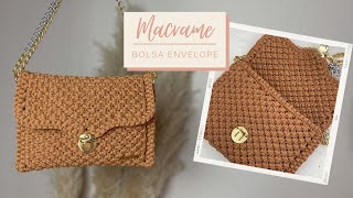 MACRAME PASSO A PASSO  Bolsa Envelope [upl. by Tireb408]