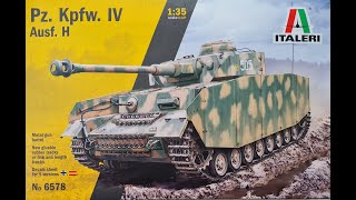 Italeri Panzer IV Ausf H 1 35 New release Kit No 6578 [upl. by Vigen]