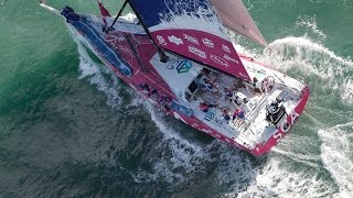 Live recording  Team SCA Itajaí arrival  Volvo Ocean Race 201415 [upl. by Soisanahta94]