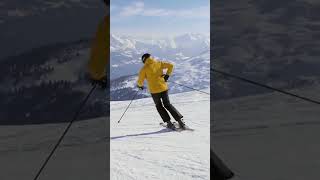 A Drill to Increase Edge Angle while Carving on Skis  shorts [upl. by Adelle158]