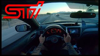 2010 Subaru WRX STI Hatchback POV  RAW SOUND  TOMEI EXHAUST [upl. by Olimreh]