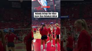 The ultimate Husker volleyball hype girl huskers nebraska ncaavolleyball [upl. by Drahser763]