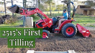 Tilling with the TYM 2515 25HP Tractor for the First Time [upl. by Ahsined]