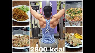 Full Day of eating 2800 Calories  Indian bodybuilding diet Lean bulk weight gain diet [upl. by Manup35]