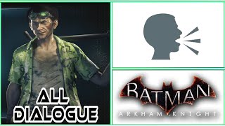 Batman Arkham Knight  Riddler Dialogue Voice Lines 1 Hour  Compilation [upl. by Ylek354]