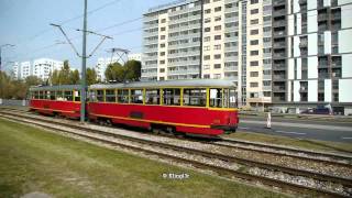 Warsaw Trams nearby terminus Wyscigi [upl. by Neumeyer]