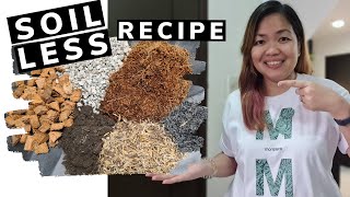 BEST POTTING MIXTURE FOR PLANTS SOILLESS  SOILLESS POTTING MIX RECIPE 🍀 [upl. by Euqinay]