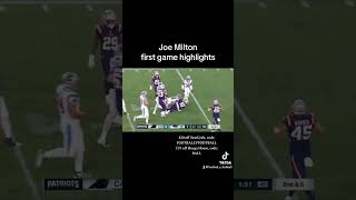 Joe Milton first game Patriots highlights shorts [upl. by Klimesh437]