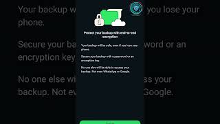 Do your Whatsapp Chats End to Encrypted cybersecuritywhatsappstatus whatsapp whatsappchatbackup [upl. by Motteo]