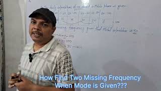 How Find Two Missing Frequency when Mode is Given  Missing Frequency  Mode  Our Study Stage [upl. by Airottiv872]