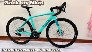 BIANCHI INFINITO CV DISC  Xách tay Nhật  Group 105 2x12 speed  Cối nổ  Alo trực tiếp 0919772622 [upl. by Rebme571]