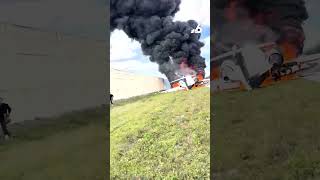 I75 Plane crash survivors walk out of wreckage [upl. by Coster18]