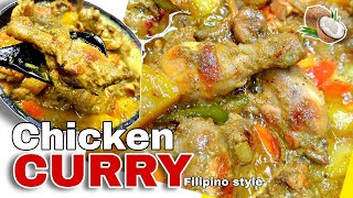 CREAMY CHICKEN CURRY RECIPE FILIPINOSTYLE  ULAM PINOY BUDGET MEAL [upl. by Ymled897]