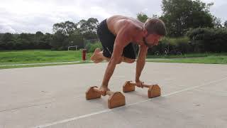 Tuck Planche to Bent Arm Straddle Planche on PBars [upl. by Cynthy]