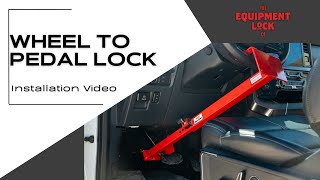 Steering Wheel to Pedal Lock Installation Video [upl. by Ahseined]