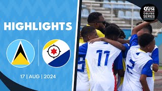 Saint Lucia v Bonaire  TierII Group C  FULL HIGHLIGHTS  2024 CFU Boys U14 Challenge Series [upl. by Glovsky]