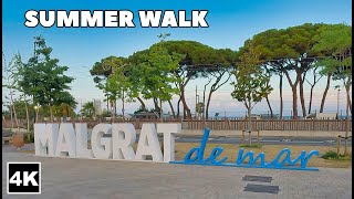 🇪🇸 Malgrat de Mar Santa Susanna Catalonia Spain 🌞 4K Walk [upl. by Sebbie]