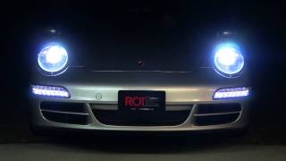 Porsche 9971 LED front DRL  ROTtec [upl. by Gerrard]