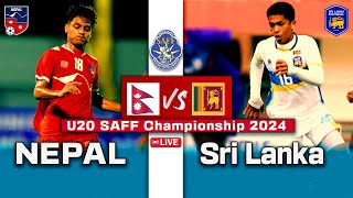 Nepal vs Sri Lanka Live amp Match Details  U20 SAFF Championship 2024 [upl. by Shakti]