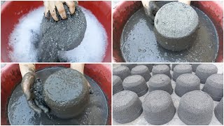 Asmr Super Soft Dusty Gritty Cement Concrete Crushing  Dipping In Foam Water amp Mixing🖤🤍asmr [upl. by Alomeda]