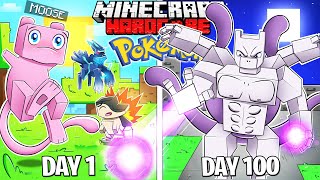 I Survived 100 Days as a POKEMON in Minecraft [upl. by Hplar275]