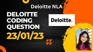 Deloitte Coding Question  230123  Latest Coding Question  In JAVA [upl. by Farly]