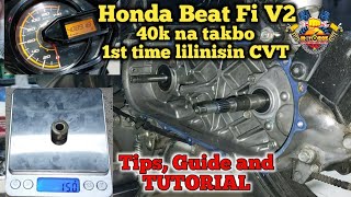 Honda Beat Fi V2 Cvt Cleaning TUTORIAL Tips and Guidenawala na yung INGAY at DRAGGING [upl. by Llenroc]