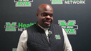 Marshall Football Charles Huff Presser  Post Game ODU [upl. by Brebner]