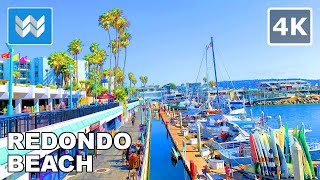 4k Redondo Beach Pier in South Bay Los Angeles California USA  Walking Tour amp Travel Guide [upl. by Shandy]