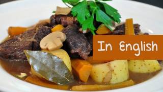 French recipe boeuf bourguignon Burgundy beef stew by Hervé Cuisine [upl. by Rundgren74]