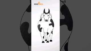 How to draw Cow 🐄  Cow drawing  Easy Drawing  Drawing  rongpencil easydrawing drawing [upl. by Itaws]