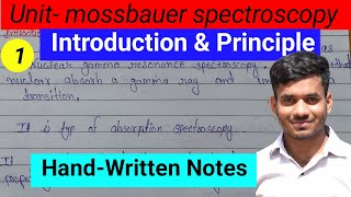 Mossbauer spectroscopy  Mossbauer absorption spectroscopy MSc chemistry [upl. by Ahter]