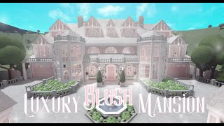 Bloxburg  Luxury Blush Mansion  All Game Pass Speed Build [upl. by Pegeen862]