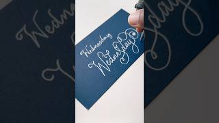 Handwriting vs Calligraphy ‘Wednesday’ [upl. by Farr]