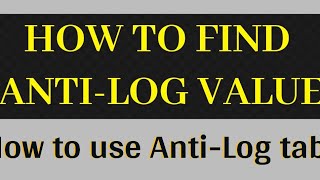 How to find Antilog value  How to use AntiLog table [upl. by Odareg]