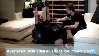 Aperturas Inclinadas en Fitball con Mancuernas [upl. by Sonafets]