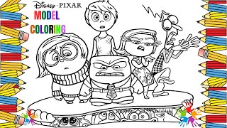 Inside Out 2 Coloring Pages  How to Color All the main Characters  Model Coloring [upl. by Artemla]