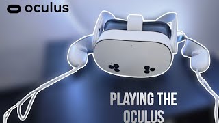 GOT MY OCULUS QUEST 3s SETUP AND GAMEPLAY [upl. by Ymerej]