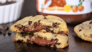 Chocolate Chip Nutella Cookies  How Tasty Channel [upl. by Hester179]