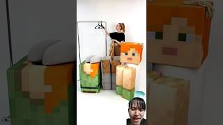 MINECRAFT ‼️shorts funny dubbing remix reaction [upl. by Enyt]