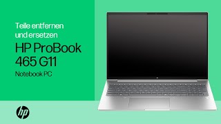 Teile entfernen und ersetzen  HP ProBook 465 Notebook PC  HP Support [upl. by Elokcin]