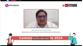 Orientación para Contrato Docente 2024 MINEDU [upl. by Aehtela]