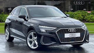 Brand New Audi A3 14 TFSIe 40 S line Sportback S Tronic 5dr 13kWh  Preston Audi [upl. by Tzong548]