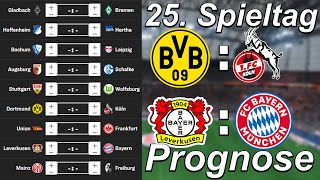 25Spieltag Bundesliga 2223 Prognose  Alle Spiele amp Tipps [upl. by Hrutkay]