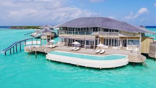 Largest water villa in the Maldives  40000 per night full tour in 4K [upl. by Vladamar]