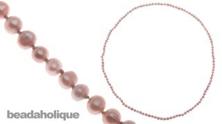 How to Make a Knotted Pearl Necklace without a Clasp [upl. by Nolur392]