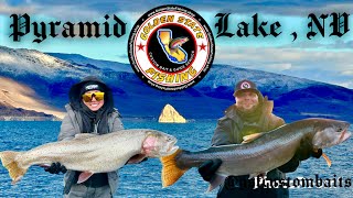 Pyramid Lake NV Monster Lahontan Cutthroat Trout  Tube Jigging  Land of the Giants  Salty Pond [upl. by Dickerson]