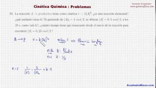 Cinética Química Problema 2 [upl. by Gnahc]